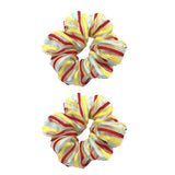 Max 2x Stripe Hair Scrunchies Hair Band Ponytail Holder Hair Ropes Hair Decors