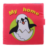 Maxbell Cute 3D Cloth Book Baby Night Educational Toys Penguin Animal Pattern Gift with Bag