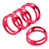 Maxbell 4 Pieces Bike Bicycle Headset Spacer 28.6mm Front Fork Stem Washer Red