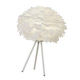 Maxbell Modern Feather Table Lamp Desk Lamp Night Lamp for Living Room Bedroom Home