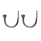 Max 1 Pair U-Shape Tube Curtain Holdback Drape Hook Vary Types Mushroom_Brown
