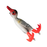 Maxbell 3D Suicide Duck Lures Floating Fishing Artificial Fish Tackle  Red Grey