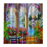 Max Waterproof Digitial Printed 3D Curtain Drapes for Bedroom Living Room C