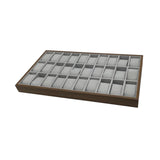 Maxbell Watch Organizer Tray Felt 30 Grid Stackable for Men Stores Trade Shows