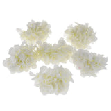 Maxbell Artificial Silk Hydrangea Flower Heads DIY Bouquet Wedding Decor Milk White