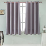 Max Solid Color Blackout Window Curtains Panels for Bedroom Gray 52x45inch