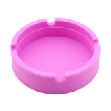 Maxbell Round Silicone Ashtray Smoking Cigar Holder for Tabletop Office Pink