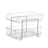 Maxbell Acrylic 2 Layer Clear Spices Rack Organizer for Bedroom Kitchen Countertop Style A