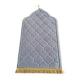Maxbell Portable Prayer Mat Collectible Floor Carpet Area Rugs for Cafe Bar Indoor Light Gray