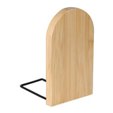 Maxbell Bamboo Book Ends Durable Bookend Desktop Organizer for Home Office Large