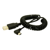 Maxbell USB 2.0 Male to MINI USB 2.0 Male, to Left Retractable Data Charging Cable