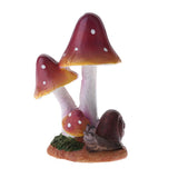 Max Resin Fairy Garden Ornament Miniature Home Decor Snail Purple Mushroom