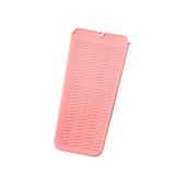 Maxbell Silicone Heat Resistant Mat Pouch for Curling Iron Hair Straightener Barber Pink