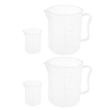 Maxbell 2 Set of 4 Pcs Measuring Cups for Reptile Medicine Water Proportion