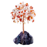 Maxbell Feng Shui Money Tree Farmhouse Bedroom Office Wedding Stone Bonsai Tree Pink Red
