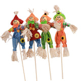 Maxbell 4 Pieces Scarecrow Decor Garden Stakes for Thanksgiving Patio Haunted House