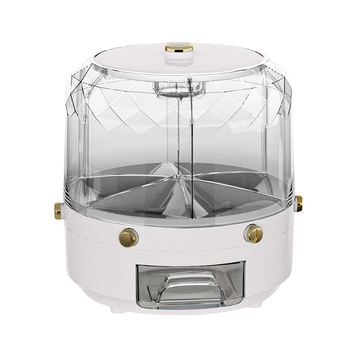 Maxbell Cereal Dispenser Container Cereal Top Pantry Oatmeal Food Storage Organizer White