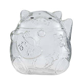 Maxbell Clear Lucky Cat Piggy Bank Ornaments Saving Money Box Glass for party