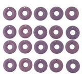 Maxbell 20 Pieces Color Wood Loop Beads DIY Earring Dangle Findings Light Purple