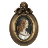 Maxbell Photo Frame Display Frame Retro Decorative for Home Table Decoration Bedroom Oval