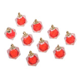 Maxbell 10x Clear Resin Polygon Crystal Pendants Jewelry Making Charms red