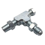 Maxbell Adapter Fitting 3 Way 1/8" NPT IFF to 4AN Plug Oil Feed Pressure Sensor