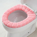 Max Washable Velvet Bathroom Closestool Toilet Seat Cover Standard Pink