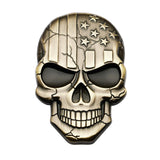 Maxbell 3D Decal Skull Car Sticker Modification Plating for Motorcycle Truck Bronzed