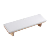 Maxbell Hand Rest Tool Pillow Wrist Pad Support Wood Comfortable for Desk Nail Women White