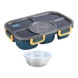 Maxbell Portable Lunch Box Bento Box Multifunctional for Hiking Camping Blue With Bowl