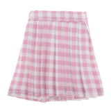 Maxbell 1/6 Doll Accessories Clothes for 12inch Dolls Skirt Pink Plaid