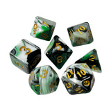 Maxbell 7x RPG Dice Set Polyhedron Game Dice for Party Supplies Family Gathering Bar Style G