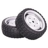 Max 2Pieces Rubber Wheel Tire Tyres for 1:10 Scale RC Car DIY Parts Black 1