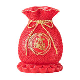 Maxbell Resin Flower Vase Blessed Bag Shape Sculpture Art Decor Centerpiece Figurine Red and Large