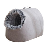 Maxbell Comfortable Pet Cat House Nest Dog Bed Puppy Kennel Winter Washable Cave Light Gray