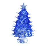 Maxbell Small Crystal Christmas Tree Figurine Crafts Office Living Room Holiday Blue