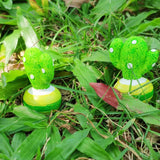Max 2x Mini Artificial Plants Cute Resin Cactus with Special Can Pot Spotted