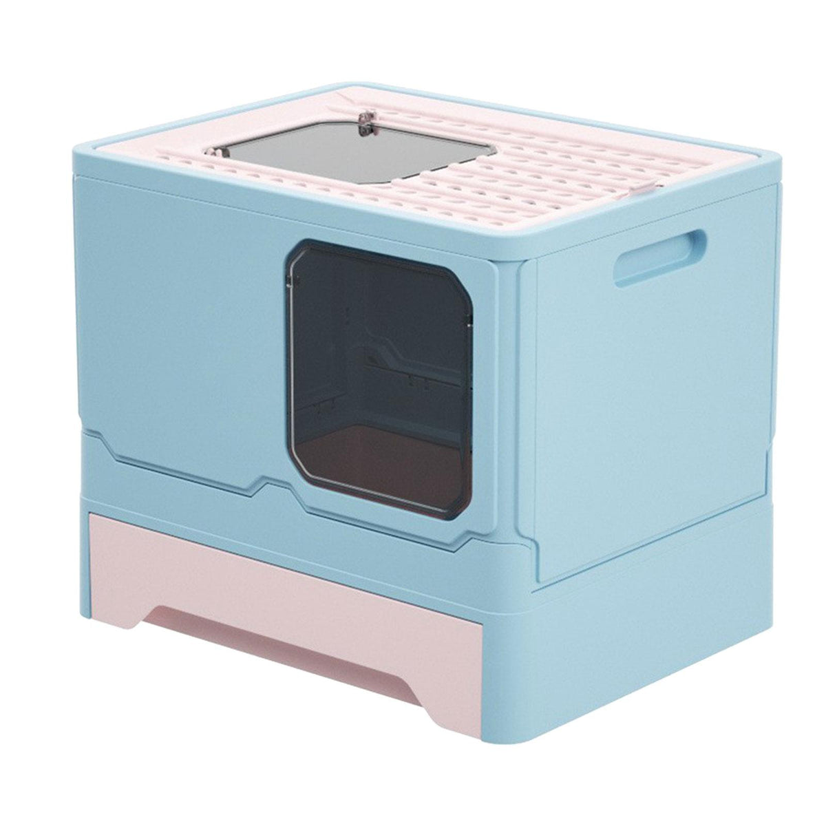Maxbell Folding Cat Litter Box Toilet with Lid Easy Clean Anti Splashing with Shovel