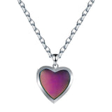 Maxbell Love Heart Mood Necklace Fashion with Photo Frame for Anniversary Women Her no Letters
