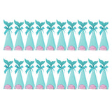 Max 20pcs Creative Triangle Cone Mermaid Bowknot Candy Boxes Party Favor Blue 2