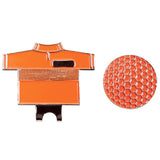 Maxbell Golf Hat Clip with Detachable Magnetic Golf Ball Marker Shirt Design Orange