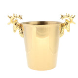 Max 3L Stainless Steel Ice Bucket for Bar Home Wine Ice Cube Golden