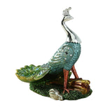 Maxbell Peacock Ornament Crafts Statuette Gift for Bookcases Bedroom Christmas