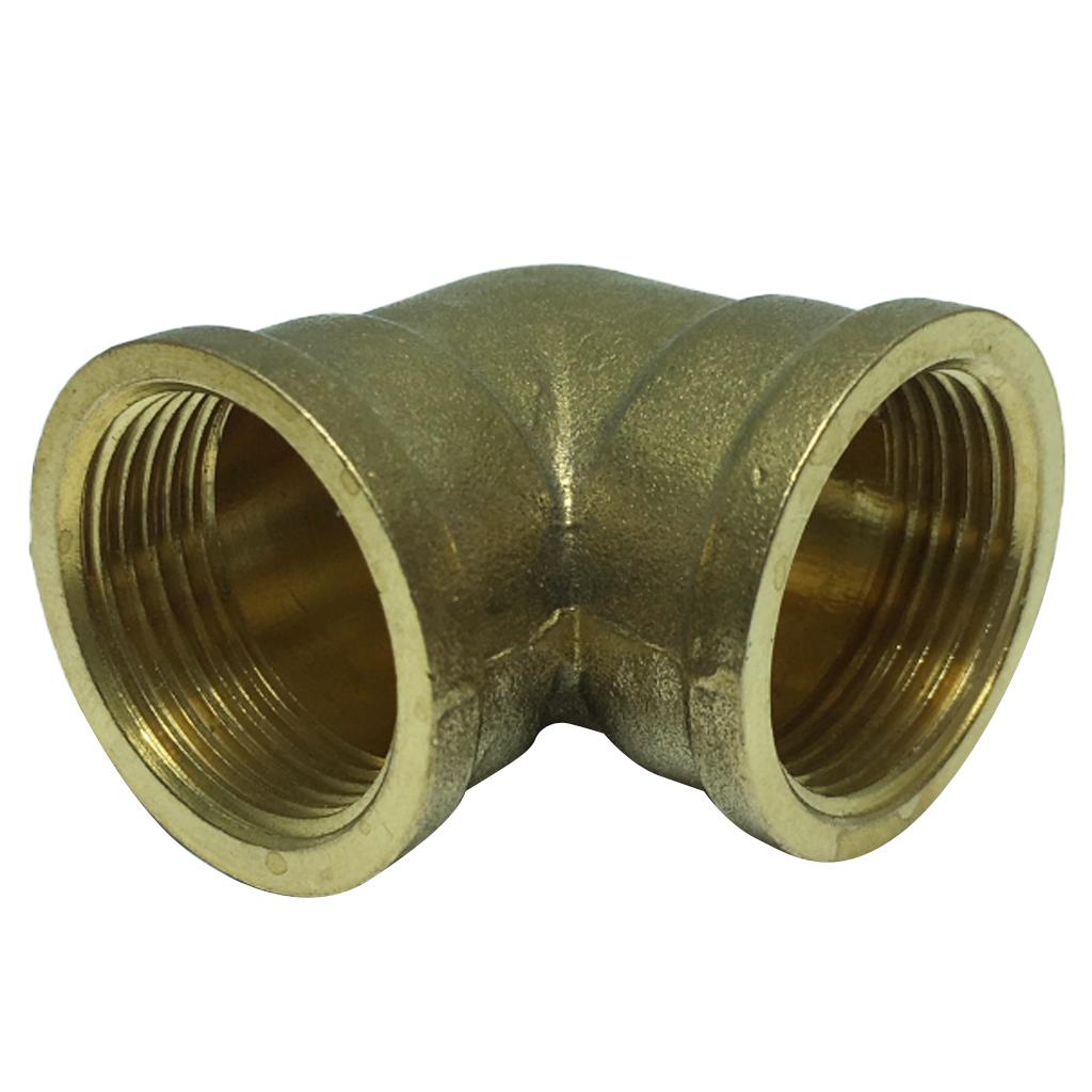 Max 1 Pc Female x Female Elbow Brass Adapter Connector DN20x2N20
