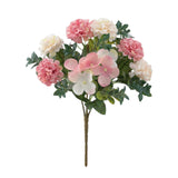 Maxbell Silk Hydrangea Flowers Bouquet for Living Room Meeting Room Decor Light Pink