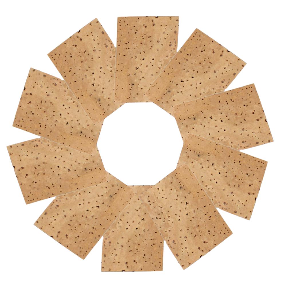 Max 10 Pieces Saxophone Interface Cork Natural Neck Cork Replacement Parts Brown