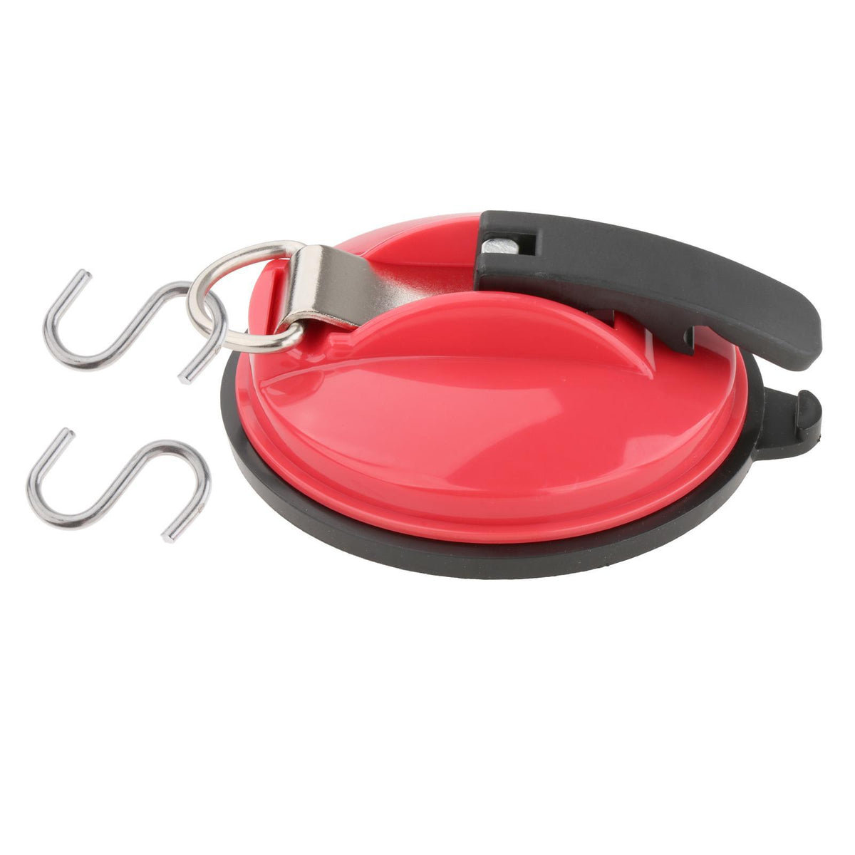 Maxbell Car Suction Cup Anchor with Securing S Hook Sucker Cup for Car Awning Boat Red
