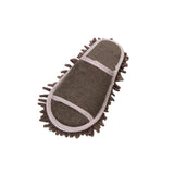 Maxbell Mop Slippers Women Men Mopping Slippers for Bedroom Bathroom Floor Polishing Brown