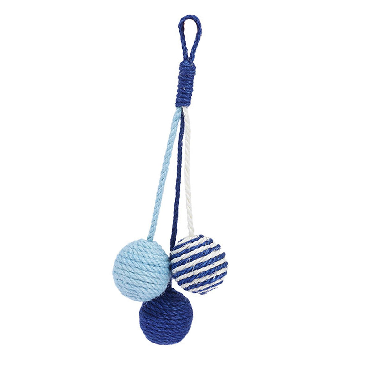 Maxbell Funny Cat Toy Balls Sisal Interactive Pet for Pet Supplies Kitten Blue