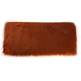 Max 80x50cm Shaggy Sheepskin Rug Soft Non Shed Carpet Rug 5cm Pile Coffee